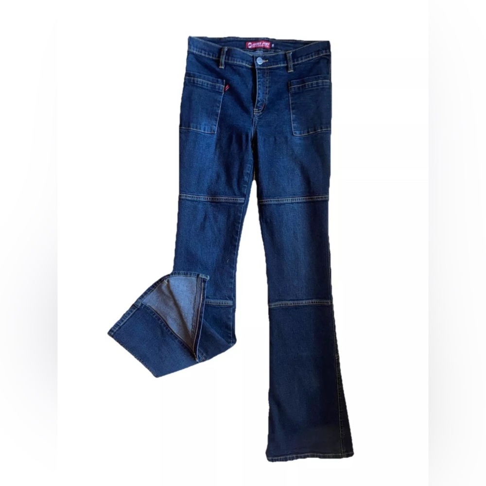 Women’s RARE Y2K JANES ARMY Hi-Rise Stretch Flare Jeans w/Ankle Zippers | 30